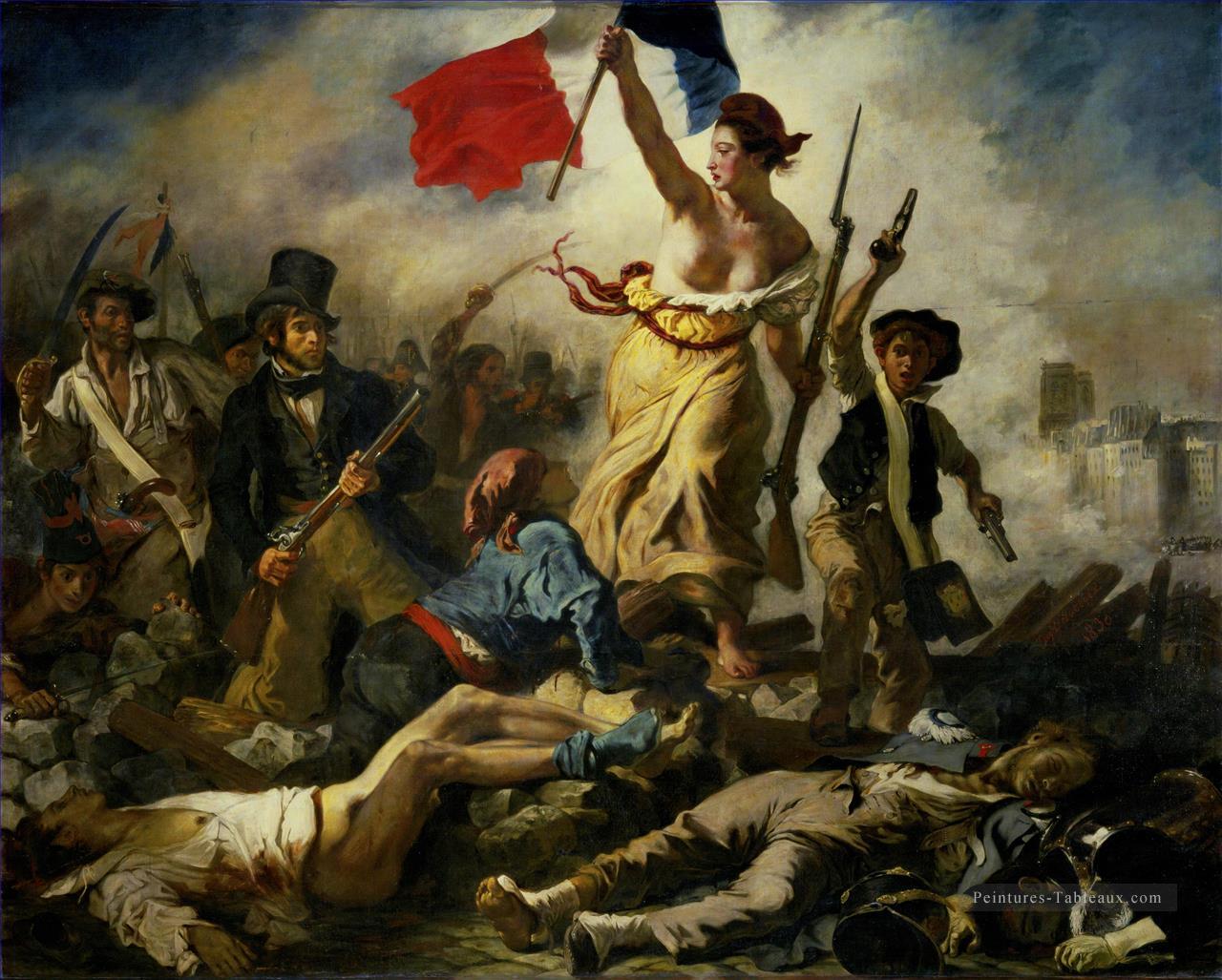 La Liberté guidant le peuple romantique Eugène Delacroix Peintures à l'huile